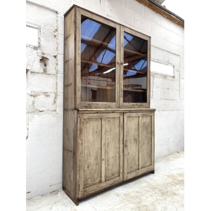 Painted Pine Glazed Cupboard