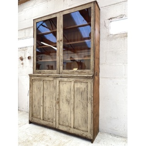 Painted Pine Glazed Cupboard