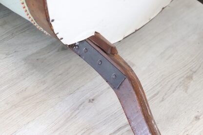 Antique upholstered walnut armchair - Image 8