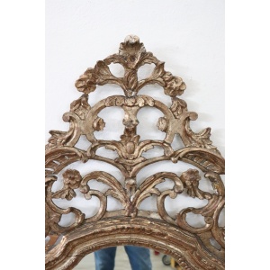 Antique Carved and Gilded Wood Wall Mirror