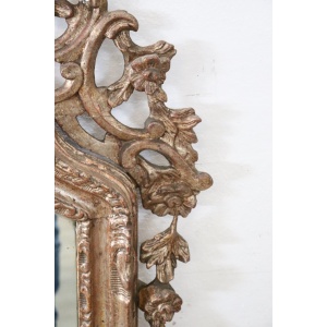 Antique Carved and Gilded Wood Wall Mirror