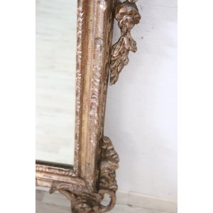 Antique Carved and Gilded Wood Wall Mirror