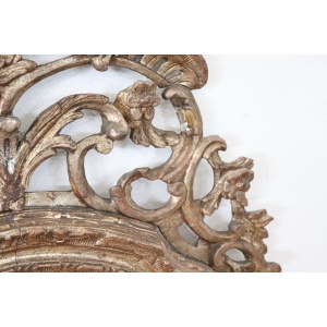 Antique Carved and Gilded Wood Wall Mirror