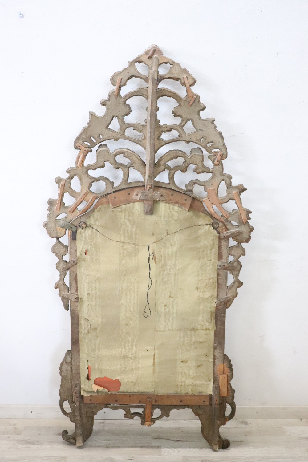 Antique Carved and Gilded Wood Wall Mirror