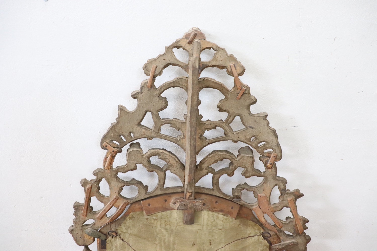 Antique Carved and Gilded Wood Wall Mirror
