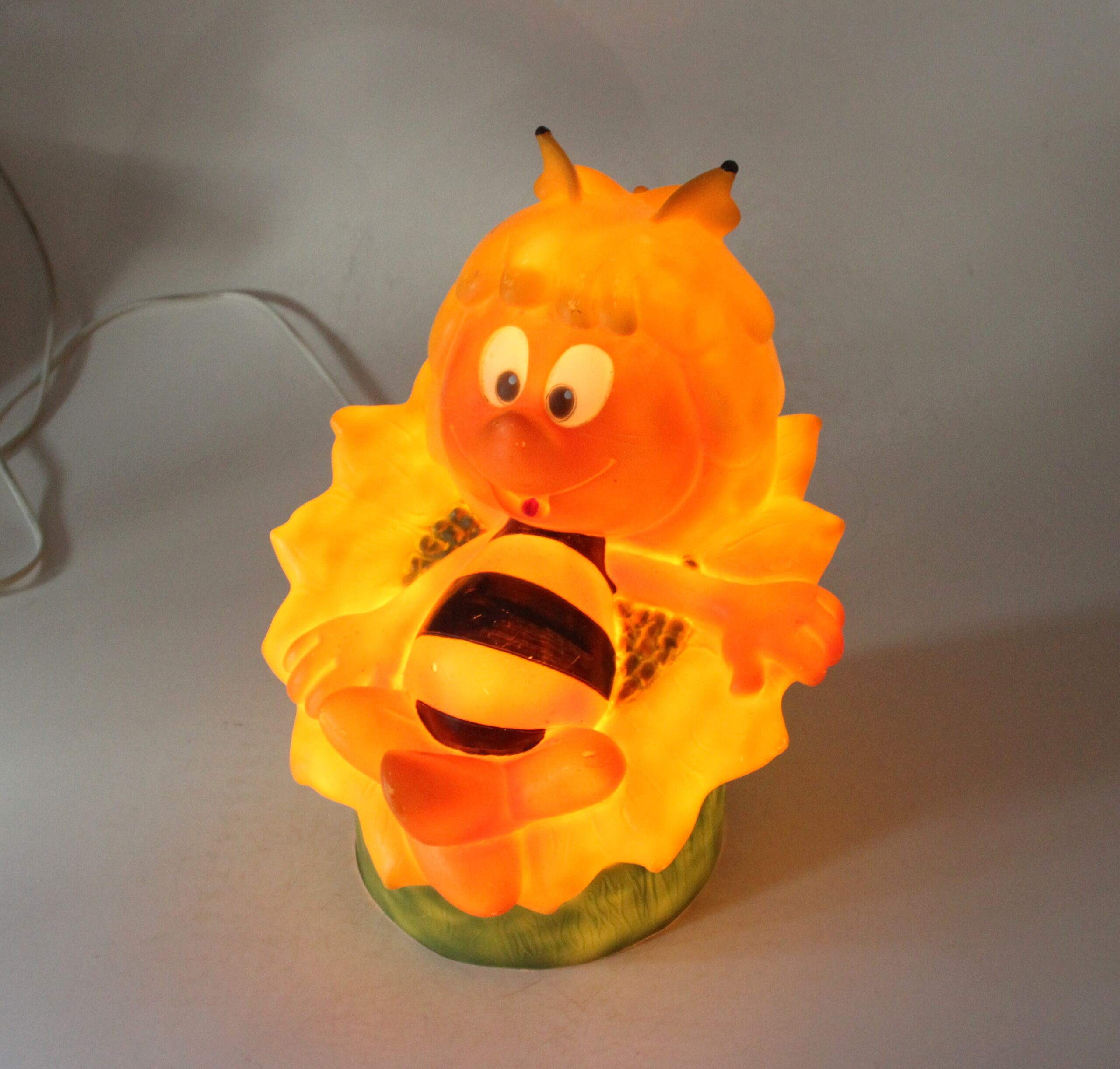 Design Table Lamp, Bedside Lamp, Made of Plastic and Metal, Marked