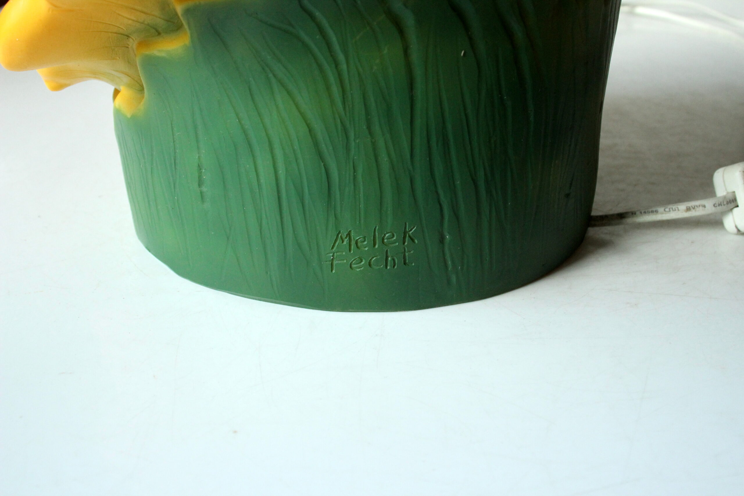 Design Table Lamp, Bedside Lamp, Made of Plastic and Metal, Marked