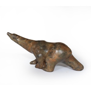 Bronze Polar Bear Sculpture By Pierre Chenet