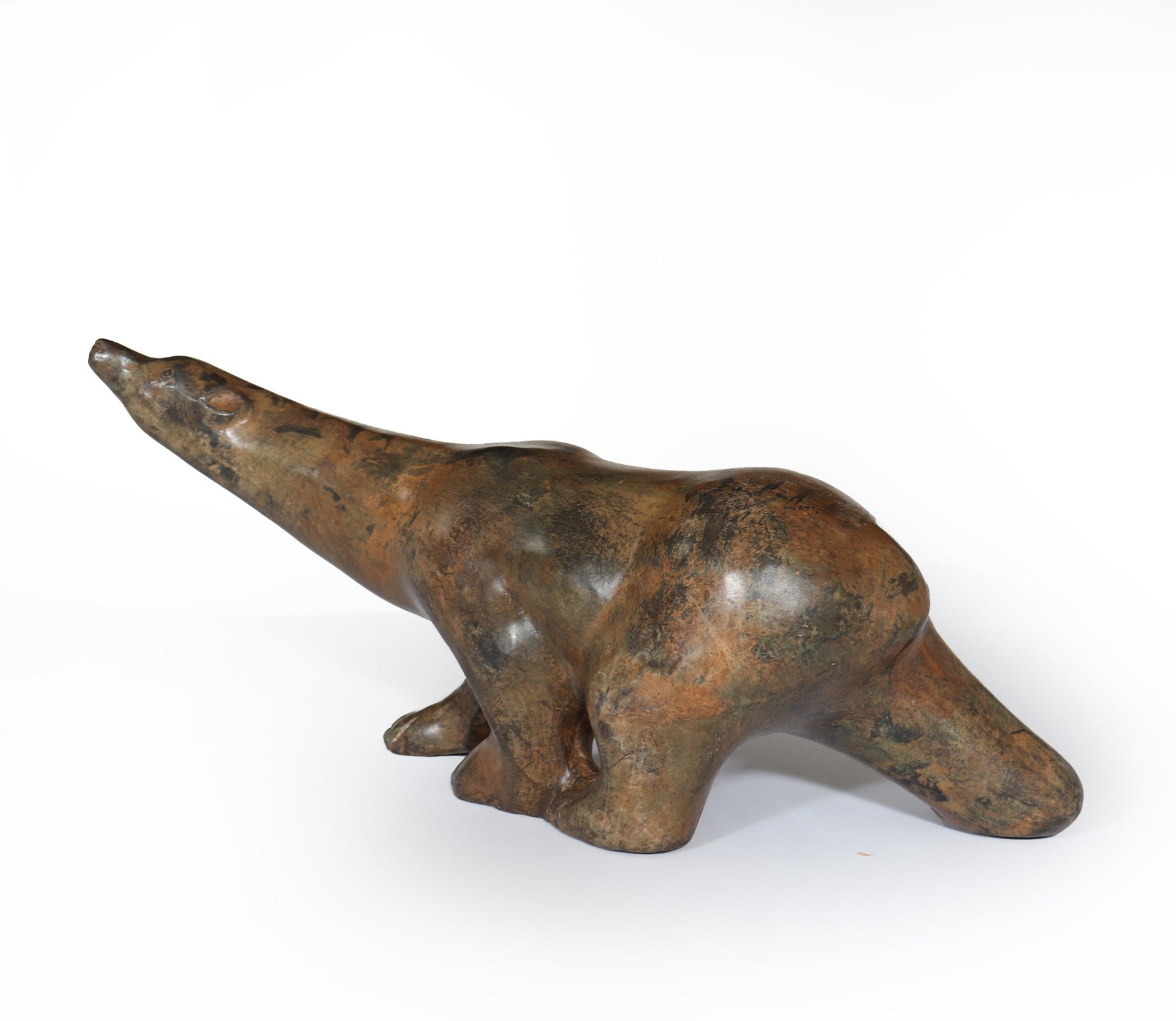 Bronze Polar Bear Sculpture By Pierre Chenet