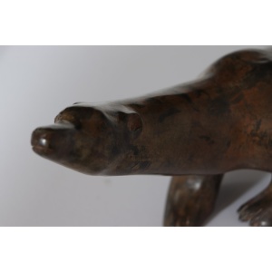 Bronze Polar Bear Sculpture By Pierre Chenet