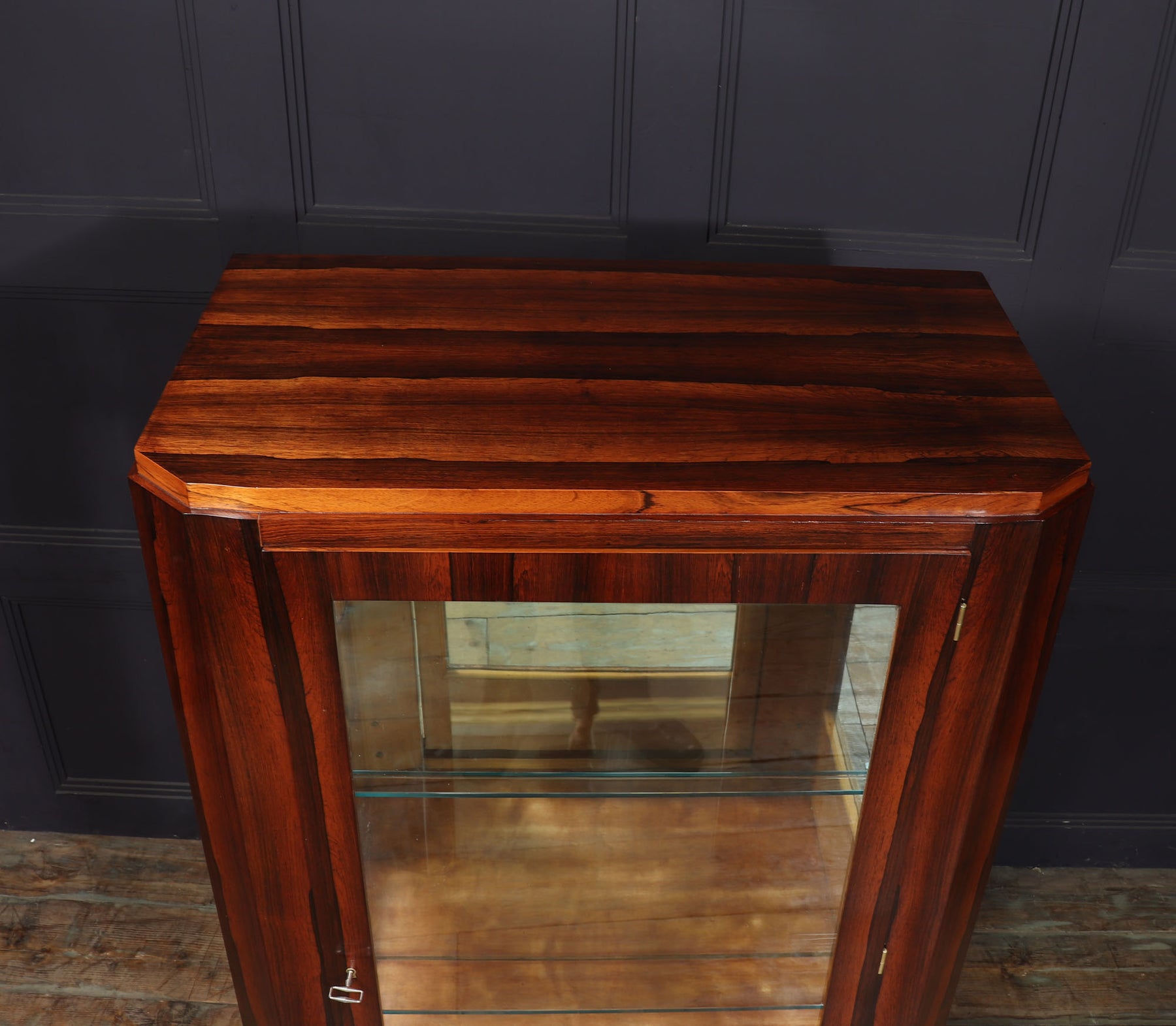 Art Deco Display Cabinet In Rosewood & Oak