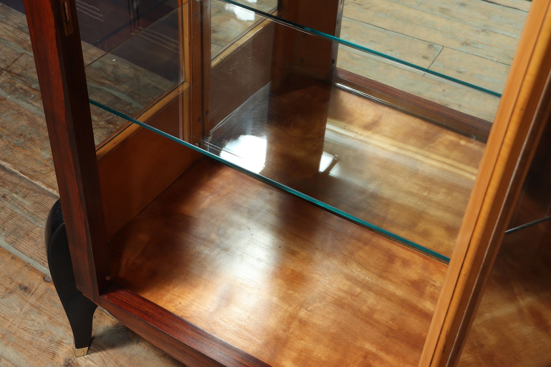 Art Deco Display Cabinet In Rosewood & Oak