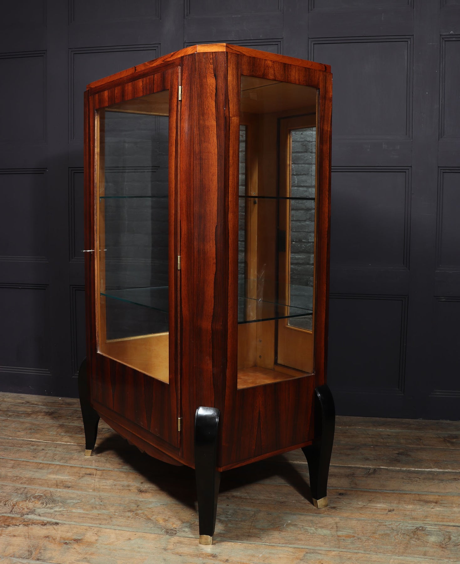 Art Deco Display Cabinet In Rosewood & Oak