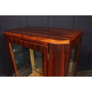 Art Deco Display Cabinet In Rosewood & Oak