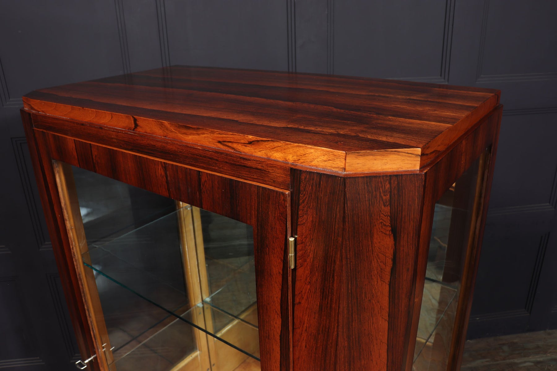Art Deco Display Cabinet In Rosewood & Oak