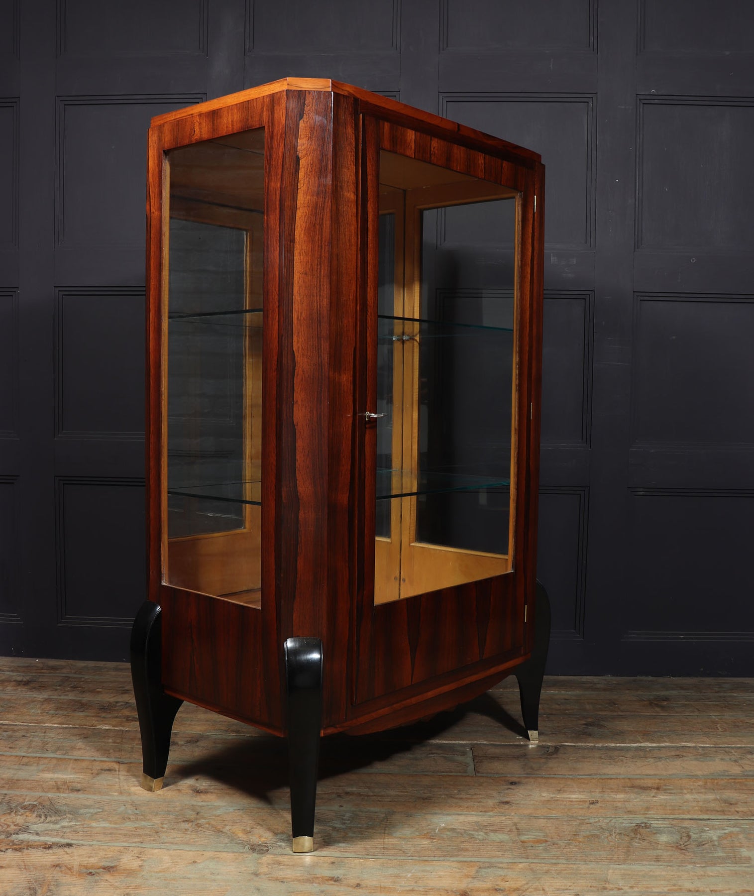 Art Deco Display Cabinet In Rosewood & Oak