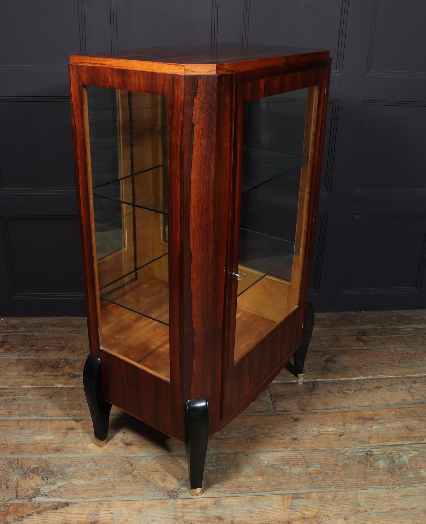 Art Deco Display Cabinet In Rosewood & Oak