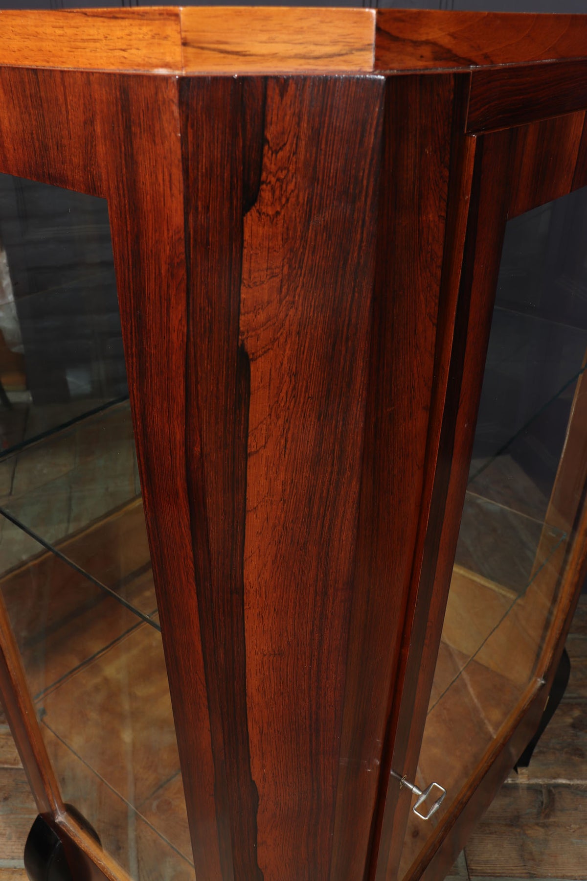 Art Deco Display Cabinet In Rosewood & Oak