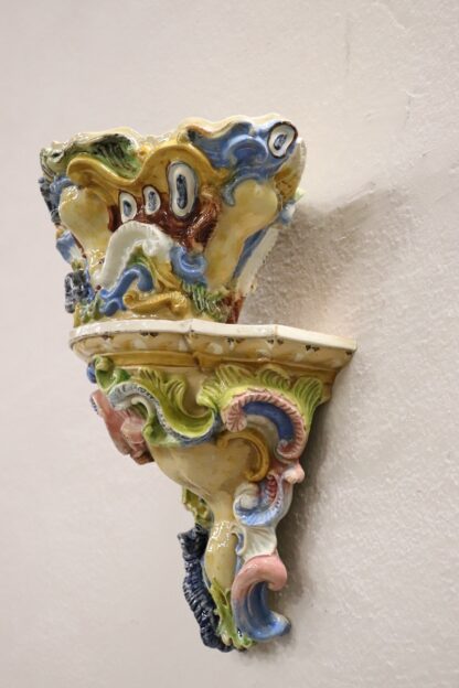 Italian Majolica Wall Vases, Late 19th Century, Set of 2 - Image 10