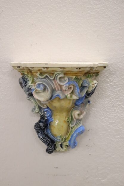 Italian Majolica Wall Vases, Late 19th Century, Set of 2 - Image 11