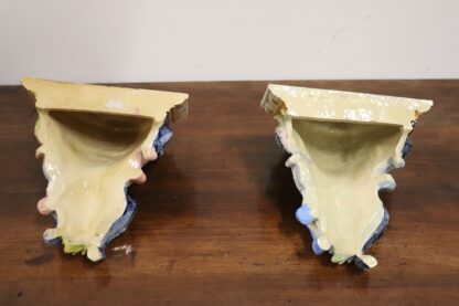 Italian Majolica Wall Vases, Late 19th Century, Set of 2 - Image 13