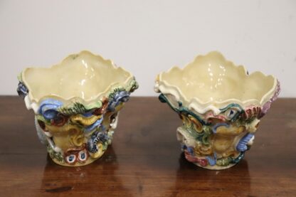 Italian Majolica Wall Vases, Late 19th Century, Set of 2 - Image 16