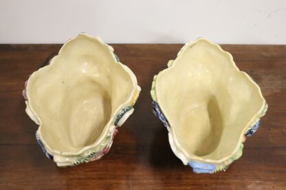 Italian Majolica Wall Vases, Late 19th Century, Set of 2 - Image 18
