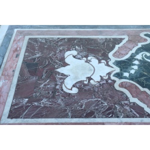 Garden Table in Iron with Marble Top