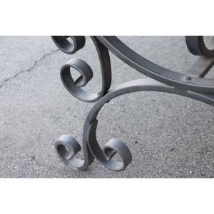Garden Table in Iron with Marble Top