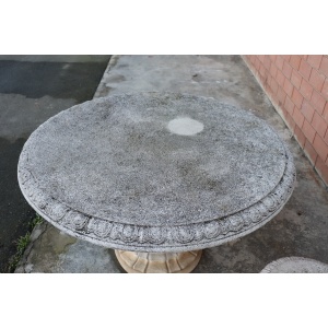 20th Century Round Garden Table and Stools