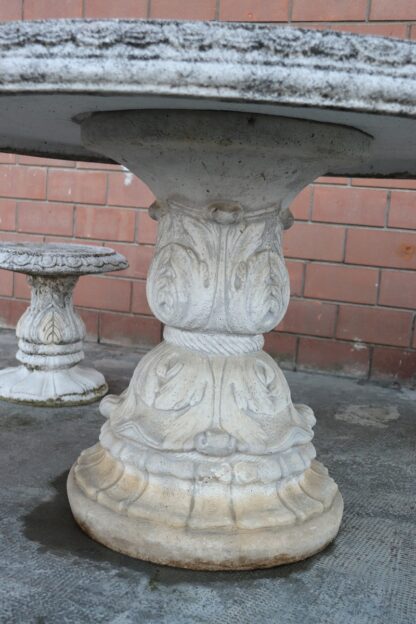20th Century Round Garden Table and Stools - Image 4
