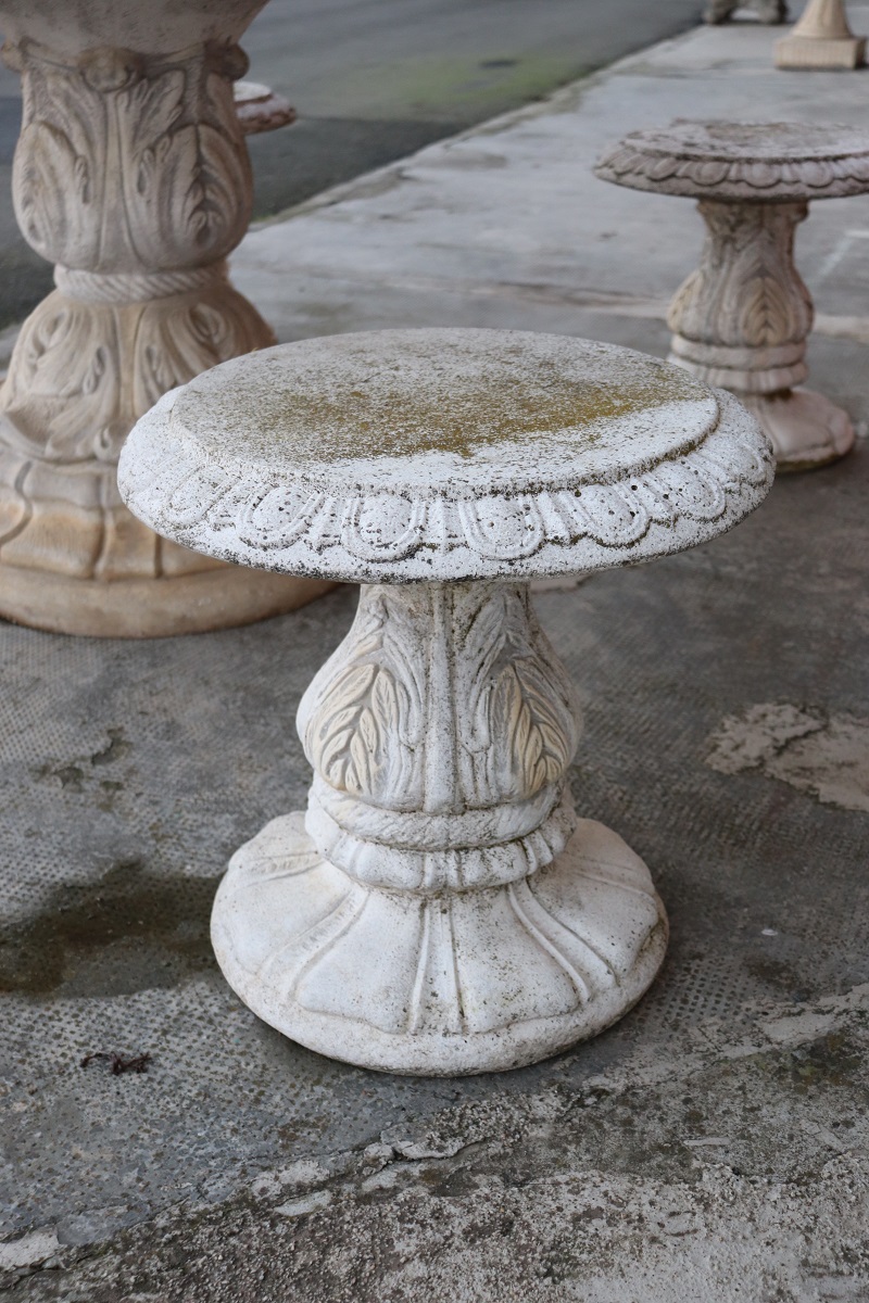 20th Century Round Garden Table and Stools