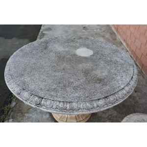 20th Century Round Garden Table and Stools