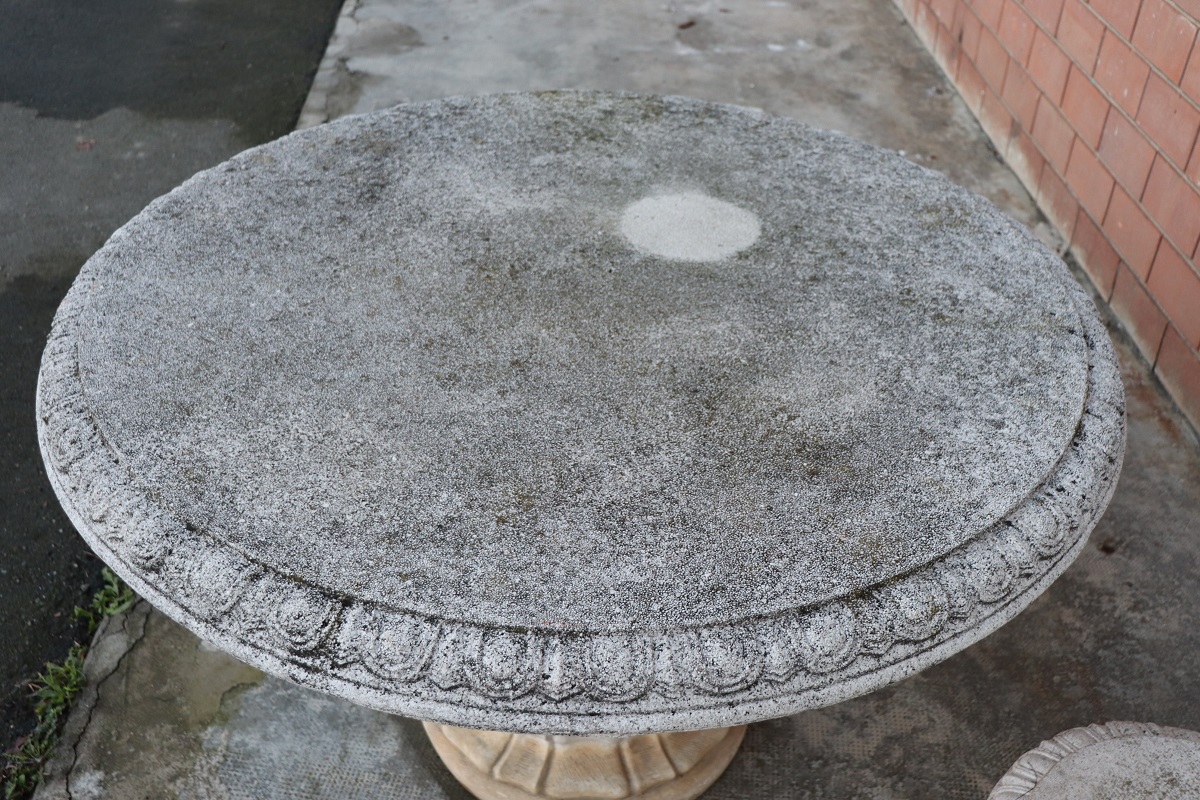 20th Century Round Garden Table and Stools