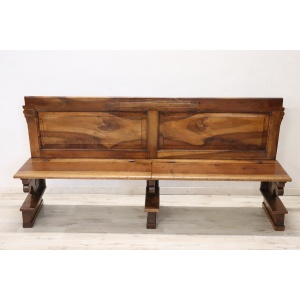 Early 19th Century Solid Walnut Bench