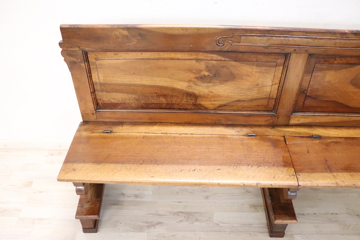 Early 19th Century Solid Walnut Bench