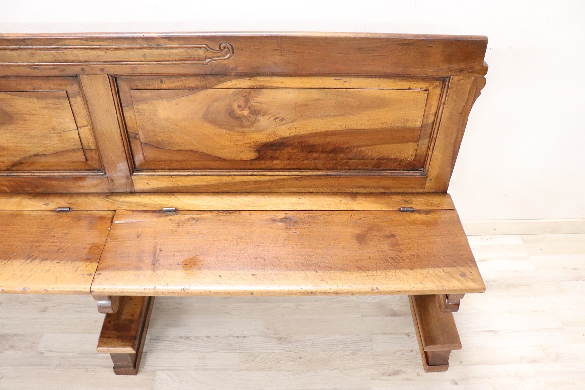 Early 19th Century Solid Walnut Bench