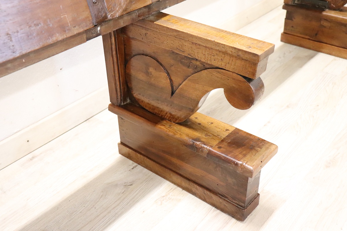 Early 19th Century Solid Walnut Bench