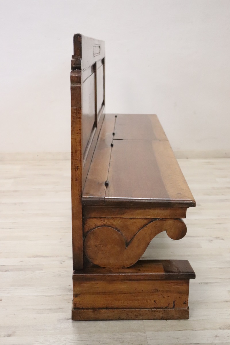 Early 19th Century Solid Walnut Bench