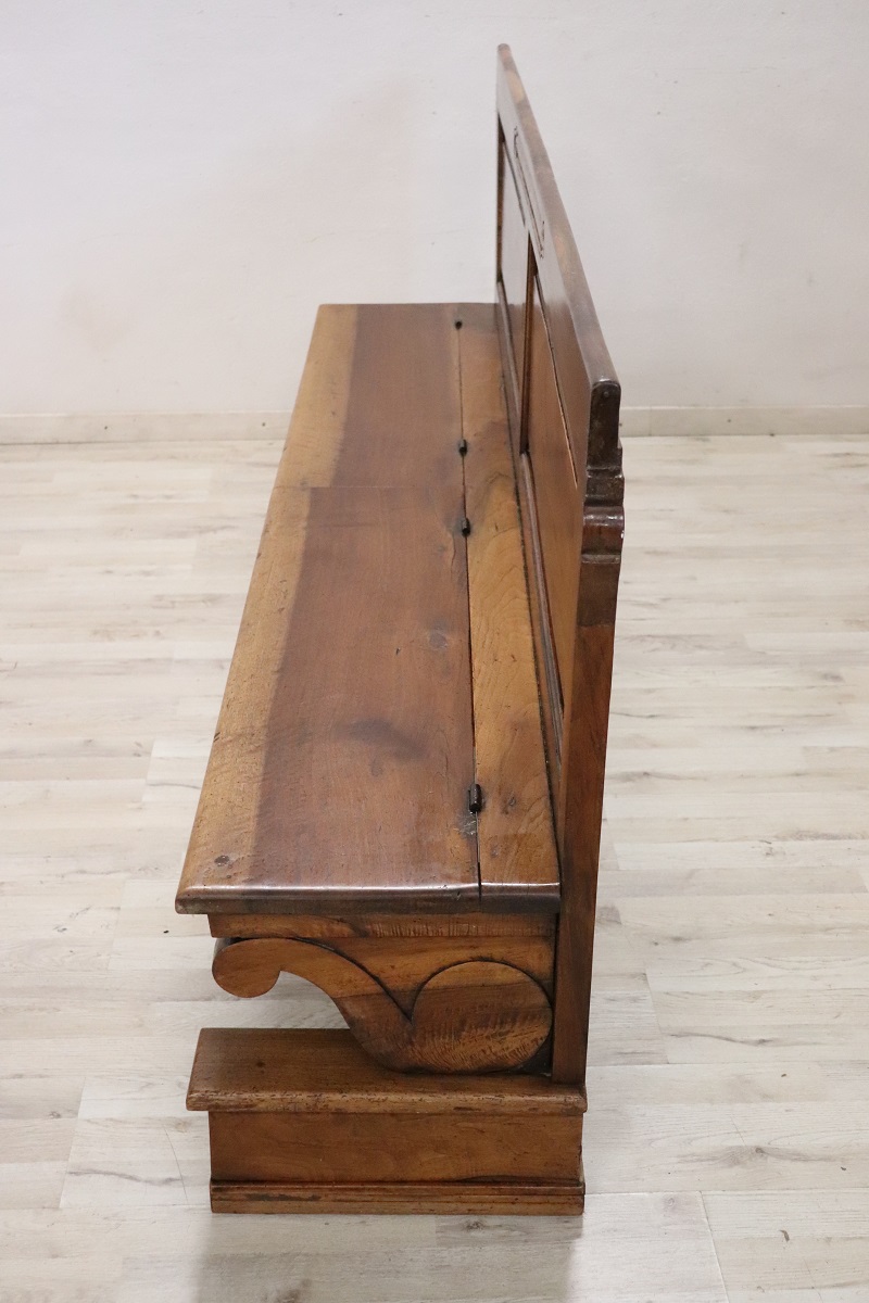 Early 19th Century Solid Walnut Bench