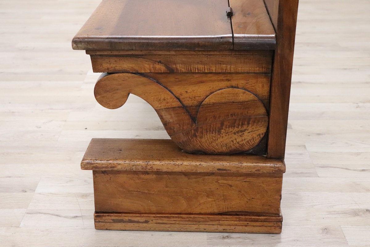 Early 19th Century Solid Walnut Bench