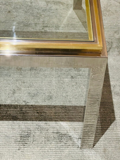 Jean Charles Brass & Chrome Coffee Table, 1970s - Image 21