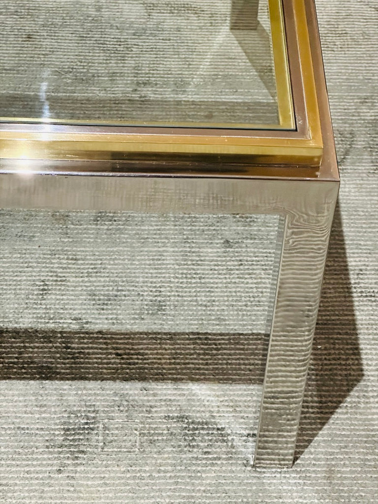 Jean Charles Brass & Chrome Coffee Table, 1970s