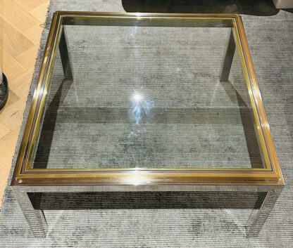 Jean Charles Brass & Chrome Coffee Table, 1970s - Image 3
