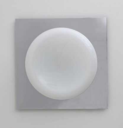 Carlo Nason Mid-century Modern Italian Steel and Murano Glass Wall Lamp, 1970s - Image 2