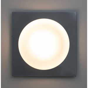 Carlo Nason Mid-century Modern Italian Steel and Murano Glass Wall Lamp, 1970s