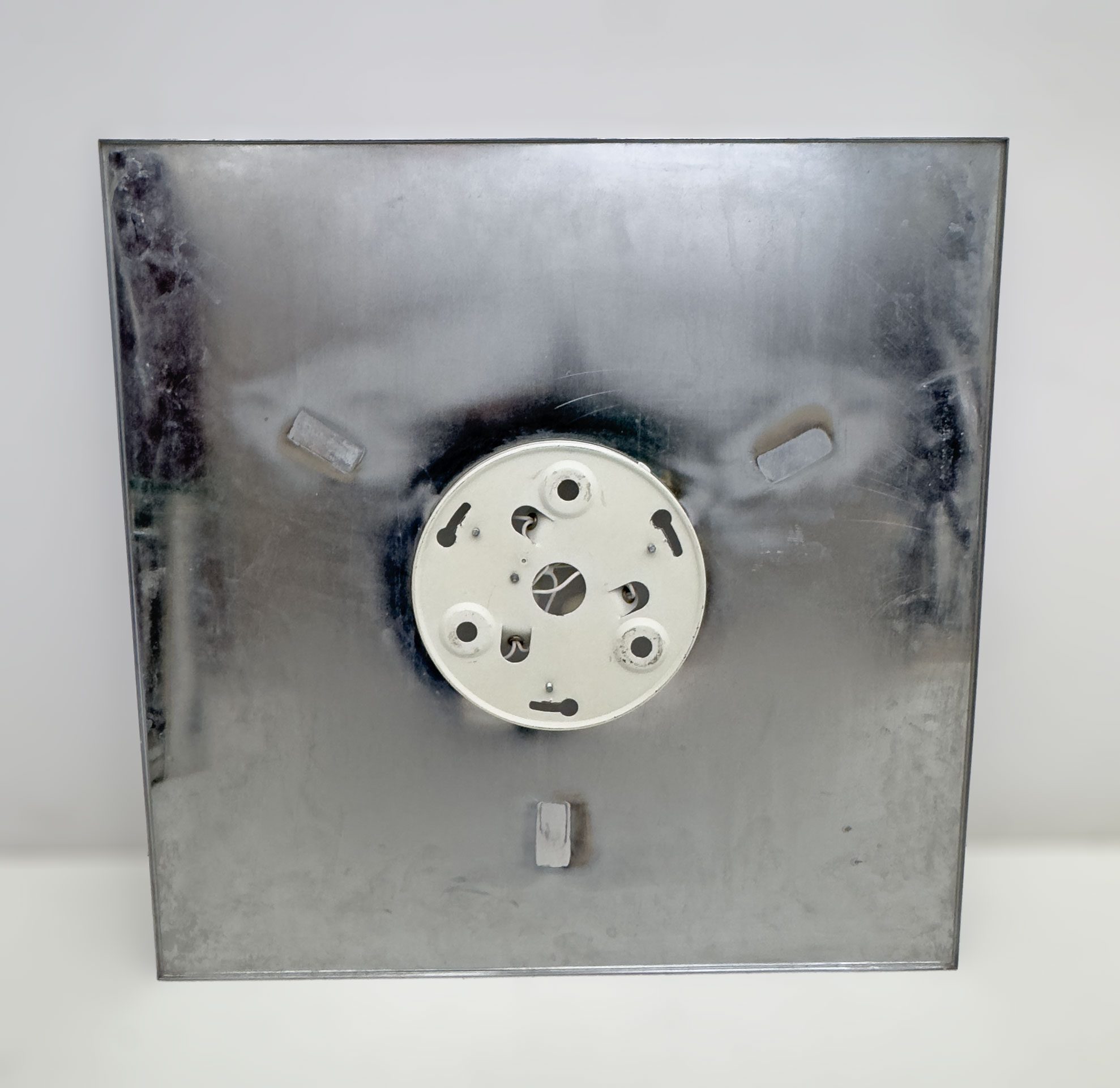 Carlo Nason Mid-century Modern Italian Steel and Murano Glass Wall Lamp, 1970s