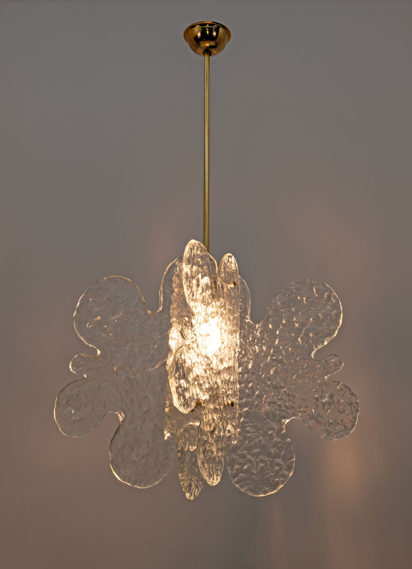 Carlo Nason Mid-century Modern Italian Murano Glass Pendant for Mazzega, 1970s