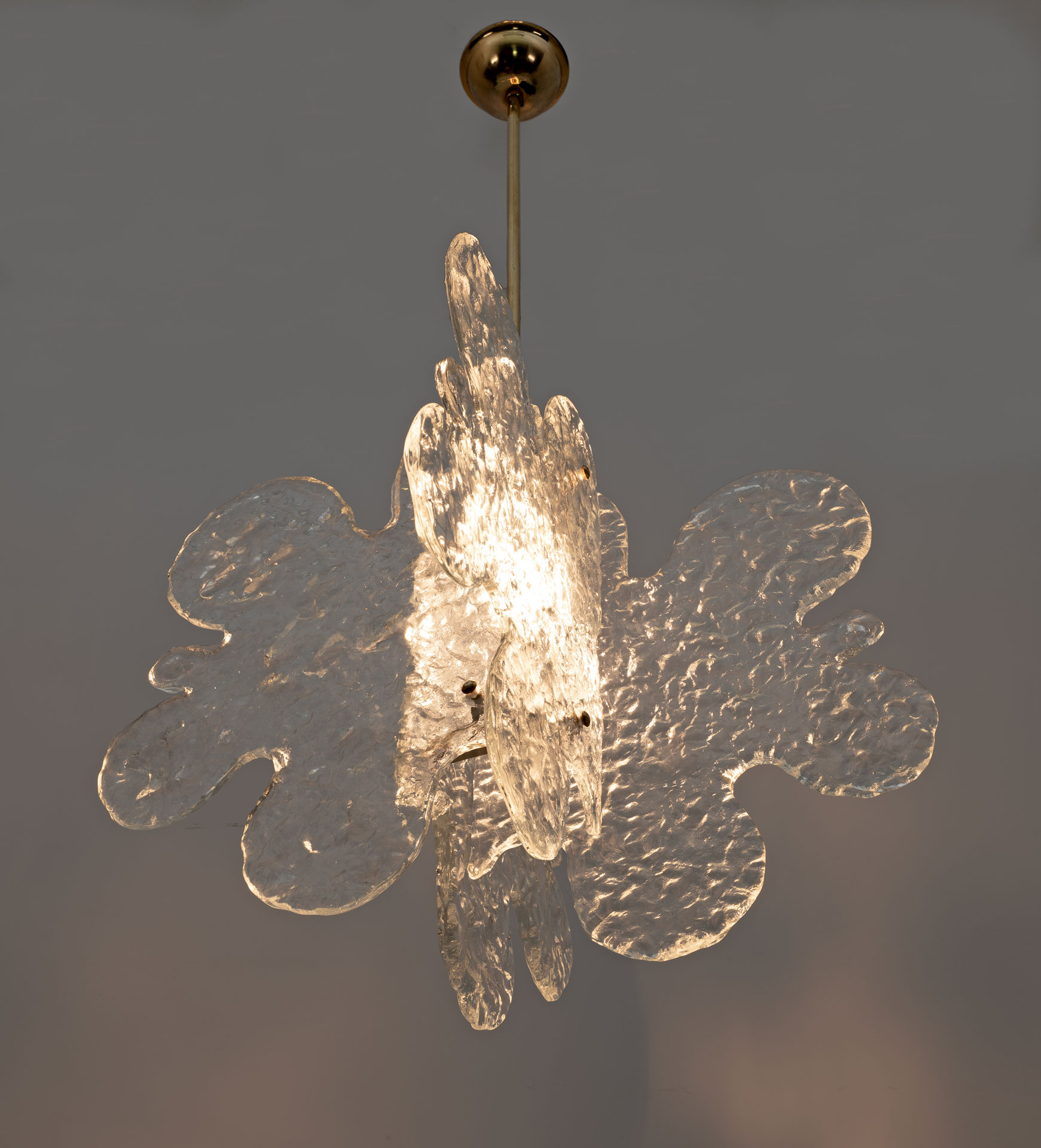 Carlo Nason Mid-century Modern Italian Murano Glass Pendant for Mazzega, 1970s