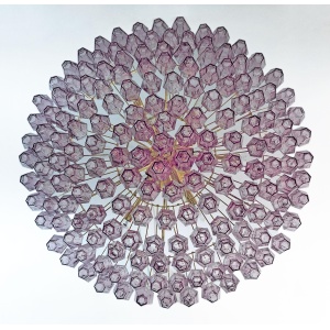Carlo Scarpa Mid-Century Modern Murano Glass Poliedri Chandelier by Venini